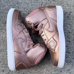 Nike rose gold sneakers